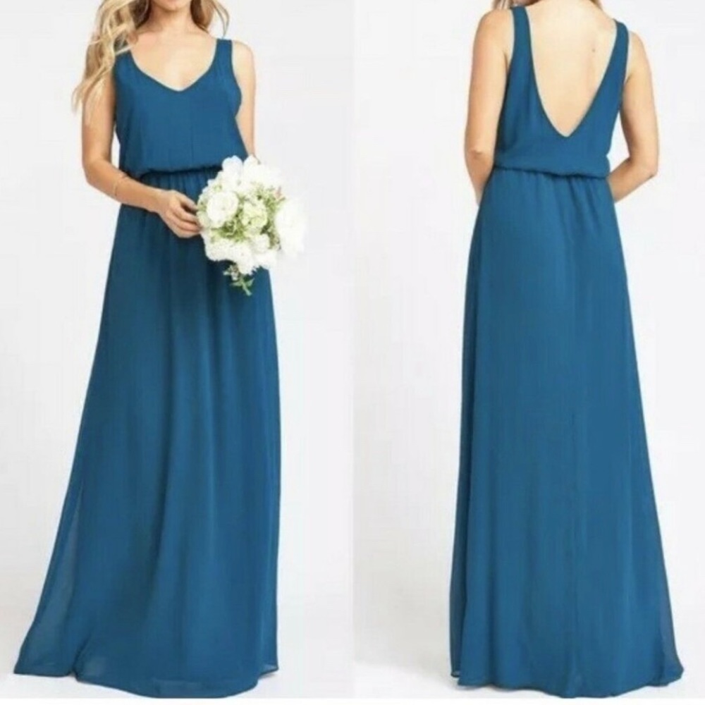 Show Me Your MuMu PLUS size 2X bridesmaid maxi Dress teal blue